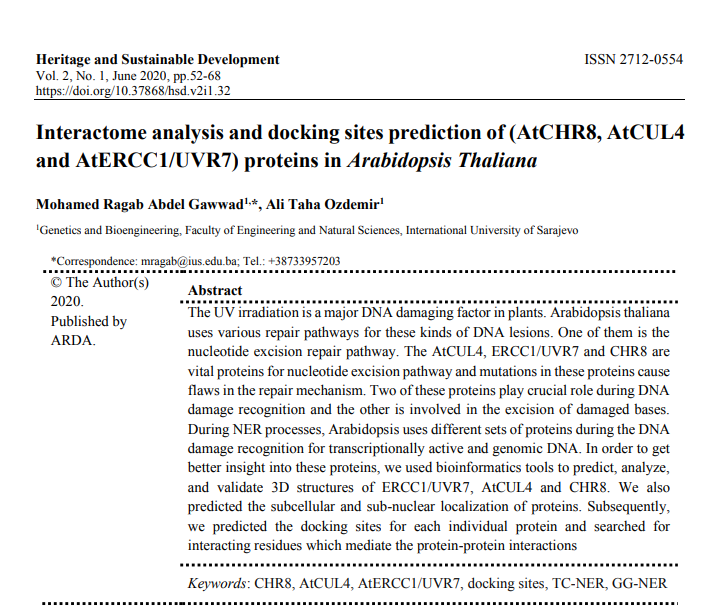 Interactome Analysis and Docking Sites Prediction of Chromatin Remodeling (CHR8, CHR24) Proteins in Arabidopsis Thaliana